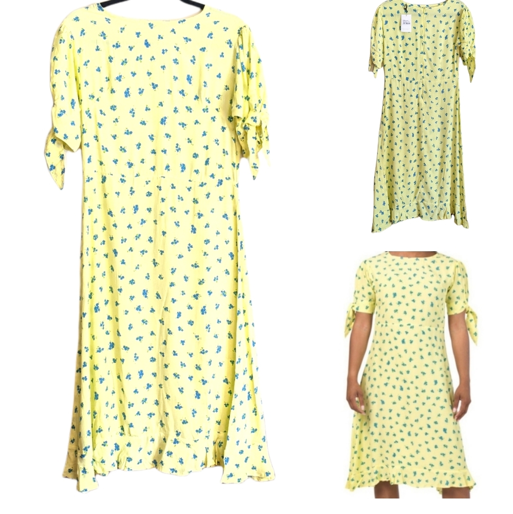 Faithful the Brand Emelia yellow MIDI floral dress